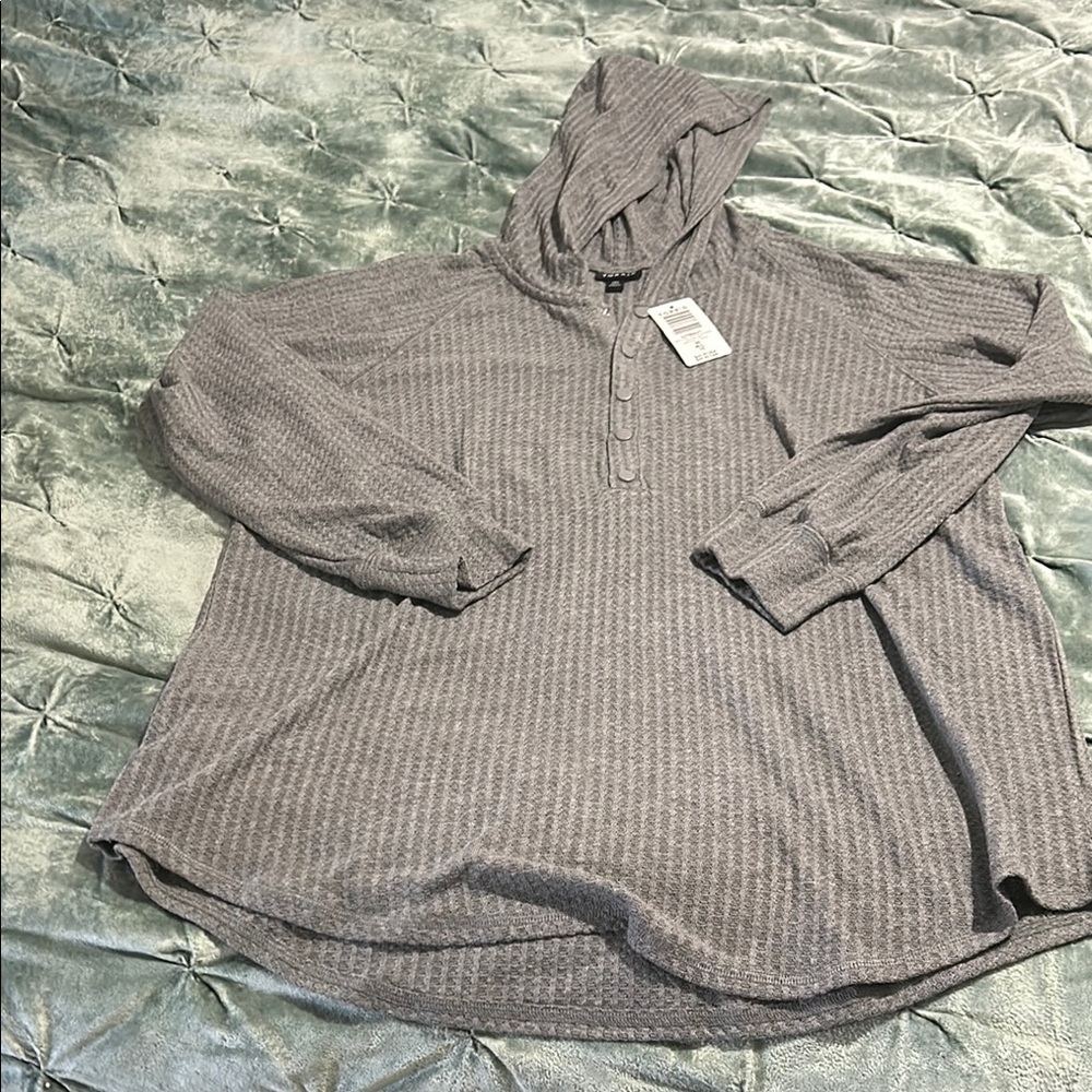 Torrid Gray Hooded Sweater